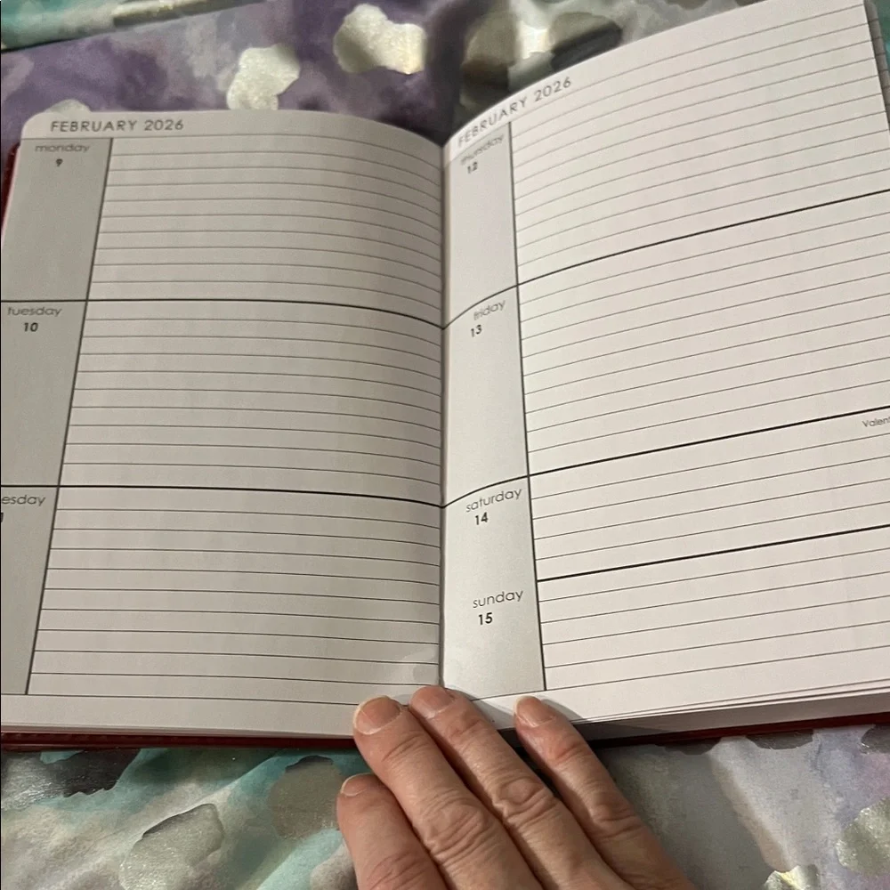 Red Faith Hope Love Planner-NWT